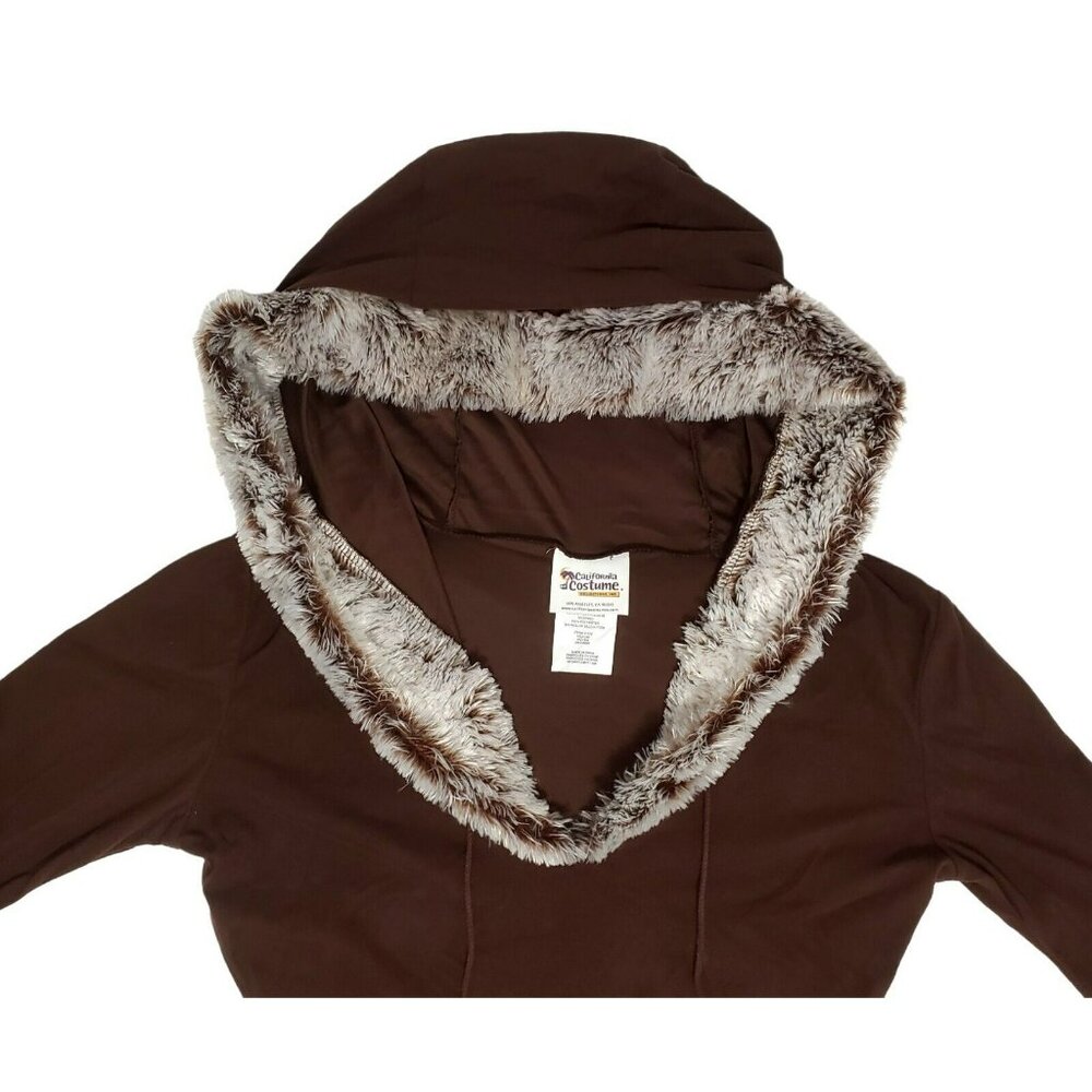 Sexy Eskimo Costume Halloween Dress Boot Covers Fur Trim Cosplay Womens L 10-12 - Picture 4 of 12